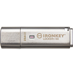 Kingston IronKey Locker+ 50/256GB/USB 3.1/USB-A/Stříbrná