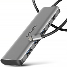 AXAGON HMC-5H, USB 5Gbps hub, 3x USB-A, HDMI 4k/30Hz, PD 100W, kabel USB-C 100cm