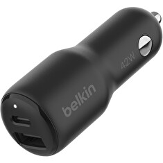 Belkin Car Charger 42W - 30w USB-C + 12W USB-A