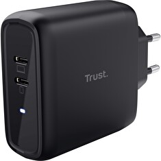 TRUST MAXO 65W 2P USB-C CHARGER BLK