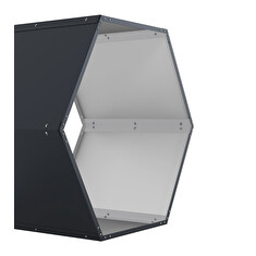 Přístřešek na dřevo G21 HEX 53 - 92 x 60 cm, antracitový