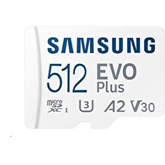 Samsung EVO Plus/micro SDXC/512GB/160MBps/UHS-I U3 / Class 10/+ Adaptér