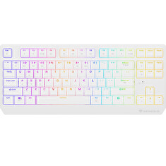 GENESIS herní klávesnice THOR 230/TKL/RGB/Outemu Red/Bezdrátová USB + Bluetooth/US layout/Bílá