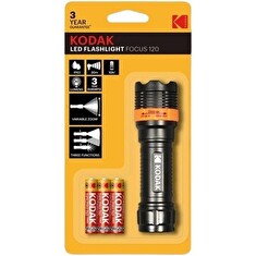 LED svítilna Kodak Focus 120 Flashlight + 3x AAA Extra Heavy Duty