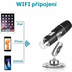 W-Star Digitální mikroskop WIFI MW1000S, HD 1000x, přísvit stojan černá iOS Win, Inskam