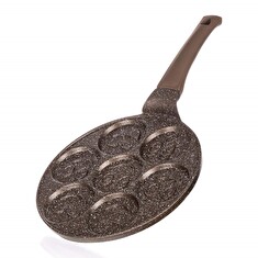 Pánev Banquet na 7 lívanců s nepřílnavým povrchem Granite Brown Smile 26 cm