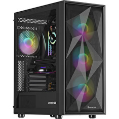 Genesis DIAXID 605 ARGB/Midi Tower/Transpar./Černá