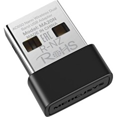 USB klient TP-Link Mercusys MA20N Wireless USB adapter AC650, 2,4GHz 200Mbps/5,4GHz 433Mbps