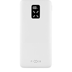 Powerbanka FIXED Zen 10 s LCD displejem a výstupem PD 20W, 10 000 mAh, bílá