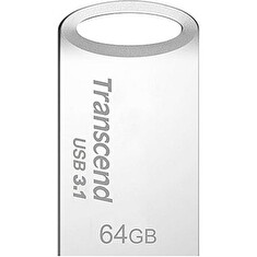 Transcend 64GB JetFlash 710S, USB 3.1 Gen 1 flash disk, malé rozměry, stříbrný kov