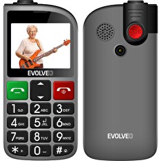 EVOLVEO EasyPhone FL, mobilní telefon pro seniory s nabíjecím stojánkem, stříbrná
