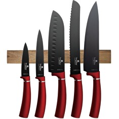 Sada nožů Berlingerhaus s magnetickým držákem 6 ks Burgundy Metallic Line