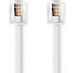 Nedis TCGL90200WT50 - Telekomunikační kabel | RJ11 Zástrčka - RJ11 Zástrčka |5 m | Bílá