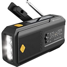 Sandberg Surviovor All-in-1 2000 mAh, FM/AM rádio s dalšími funkcemi, černá