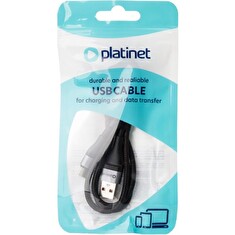 Platinet Datový Kabel USB-A - USB-C 3A, 18W, 1m, 5 Gbps, černý