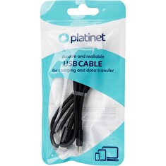 Platinet Nabíjecí Kabel USB-C - USB-C 3A, 60W, 1m, černý