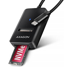 AXAGON ADM2-CM USB-C 10Gbps - M.2 NVMe & SATA SSD adaptér, kabel USB-C 10cm