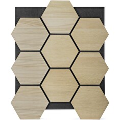 Akustický panel G21 81,5x66,5x2,1 cm plástev, přírodní dub
