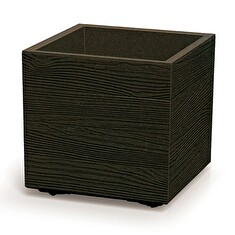 Květináč Prosperplast MADERA SQUARE eco wood 38,5 cm kávový