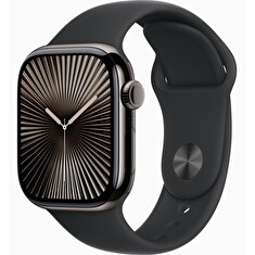 Apple Watch S10 Cell/42mm/Slate Grey/Sport Band/Black/-M/L