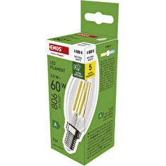 EMOS LED FLM CANDLE 3,8W(60W) 806lm E14 NW A CLASS