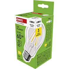 EMOS LED FLM A60 5,9W(60W) 806lm E27 NW