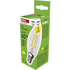 EMOS LED FLM CANDLE 5,9W(60W) 806lm E14 NW