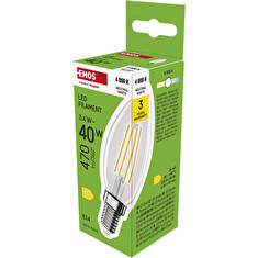 EMOS LED FLM CANDLE 3,4W(40W) 470lm E14 NW