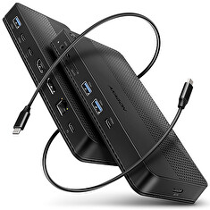 AXAGON HMC-U4, USB4 40Gbps dock, 3x USB-A, 2x USB-C, HDMI & DP 8K/30Hz, RJ-45, SD/mSD, audio, PD100W