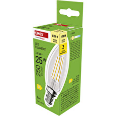 EMOS LED FLM CANDLE 1,8W(25W) 250lm E14 WW