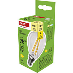 EMOS LED FLM MINI GL 1,8W(25W) 250lm E14 WW