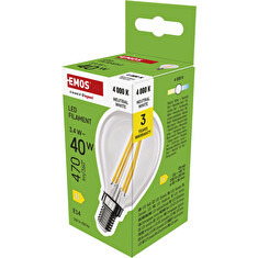 EMOS LED FLM MINI GL 3,4W(40W) 470lm E14 NW