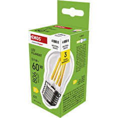 EMOS LED FLM MINI GL 5,9W(60W) 806lm E27 NW