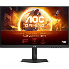 AOC LCD herní Q27G4XN 27" VA/2560x1440@180Hz/0,5ms/300cd/2xHDMI/DP/Pivot/HAS/VESA