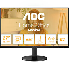 AOC LCD U27B3AF 27" IPS 4K/3840x2160@60Hz/4ms/350cd/2xHDMI/DP/Repro/HAS/VESA