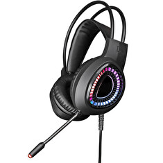 VARR GAMING RGB HEADPHONES 40MM WITH MIC USB 7.1 FOR PC & PS5 BLACK