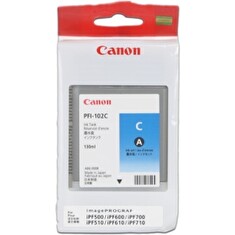 Inkoust Canon PFI102C inkoustová | 130ml | LP17/ LP24/ iPF500/ iPF6X0/iPF7X0