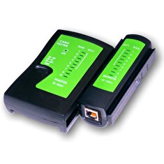 W-star Tester kabelů UTP WS468EC RJ45 RJ11 indikace LED diodami černá