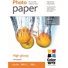 COLORWAY fotopapír/ high glossy 200g/m2, 13x18 / 100 kusů