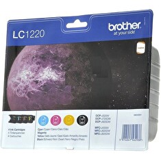 BROTHER INK LC-1220 VAL (inkoust černý/azurový/purpurový/žlutý, str.300) blister multipack černý + 3 barvy,pro DCPJ925DW