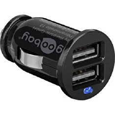 goobay Napájecí 12-24V autoadaptér na 2x USB 2,1A černý