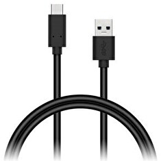 CONNECT IT Wirez USB C (Type C) - USB, tok proudu až 3A !,černý, 1 m