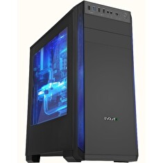 EVOLVEO T3/Midi Tower/Transpar./Černá
