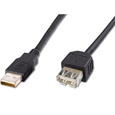 PREMIUMCORD Kabel USB 2.0 A-A 1m, prodlužovací (M/F)