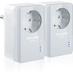 Powerline ethernet TP-Link TL-PA4010P KIT nano adaptér (600 Mbps), průch. zásuvka