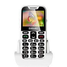 EVOLVEO EasyPhone XD, mobilní telefon pro seniory s nabíjecím stojánkem (bílá barva)