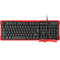 Genesis herní klávesnice RHOD 110/Drátová USB/US layout/Černá-červená