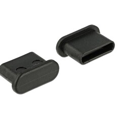 DeLOCK Dust Cover for USB Type-C Female - Krytka proti prachu - černá (balení 10)