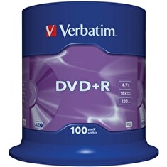 Verbatim DVD+R [ cakebox 100 | 4.7GB | 16x | matte silver ]