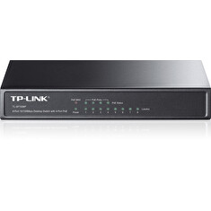 TP-Link switch TL-SF1008P, 8x 10/100Mb/s RJ45, 4x PoE+ 66W, fanless